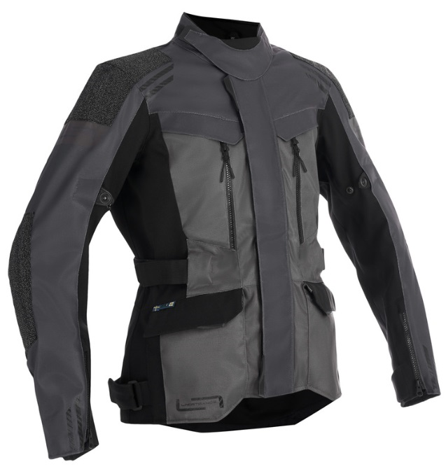 Дамско текстилно мото яке Lindstrands Storbo Graphite Dark Grey Black