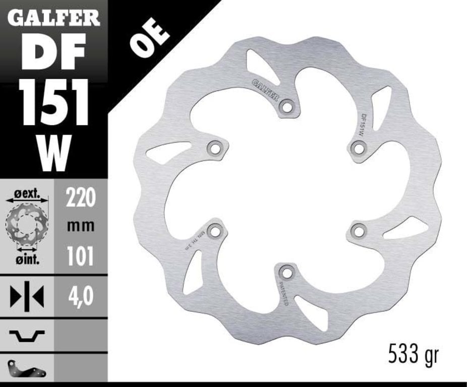Заден спирачен диск Galfer WAVE FIXED DISC WAVE FIXED 220x4,5mm DF151W