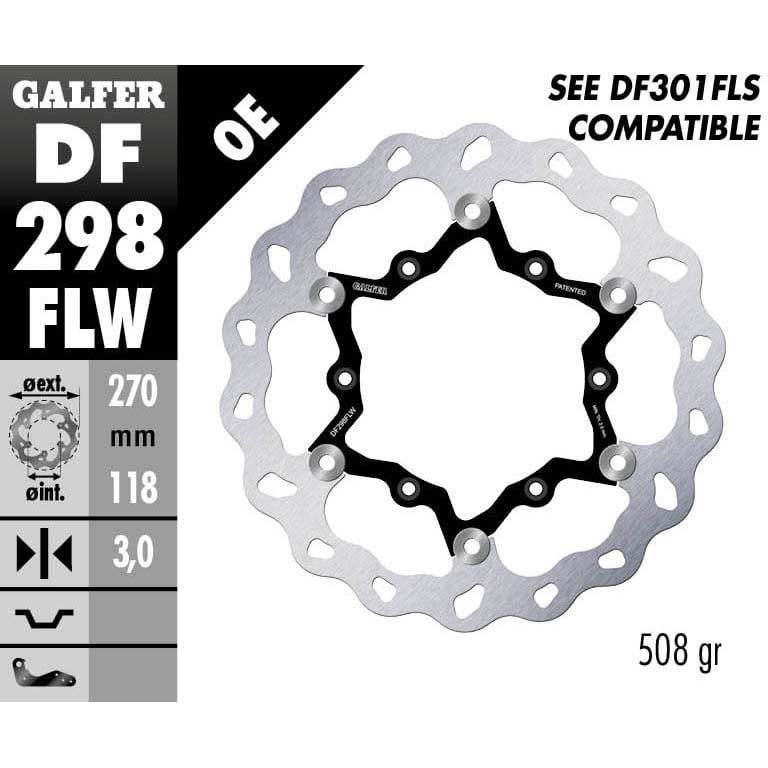 Плаващ заден спирачен диск Galfer WAVE FLOATING (C. STEEL) 270x3mm DF298FLW