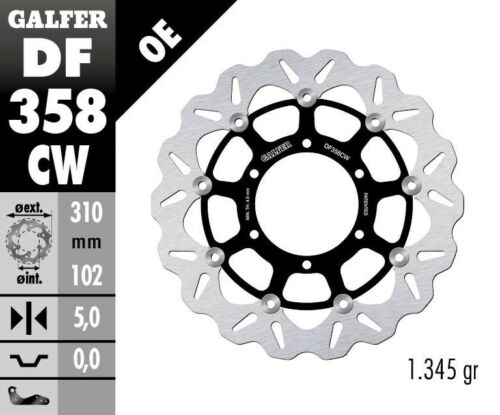 Плаващ преден спирачен диск Galfer WAVE FLOATING COMPLETE (C. ALU.) 310x5mm DF358CW