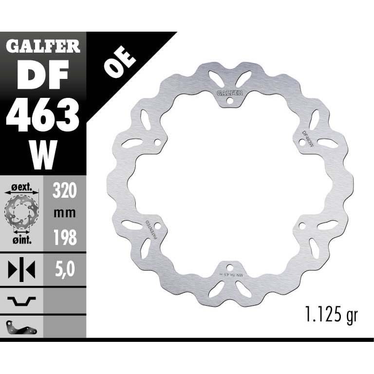 Преден спирачен диск Galfer WAVE FIXED DISC WAVE FIXEDDF463W