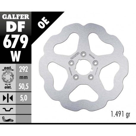 Преден спирачен диск Galfer WAVE FIXED DISC WAVE FIXED DF679W