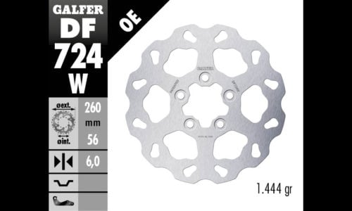 Заден спирачен диск Galfer WAVE FIXED DISC WAVE FIXED 260x6mm DF724W
