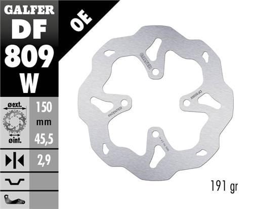 Заден спирачен диск Galfer WAVE FIXED 150x2,9mm DF809W
