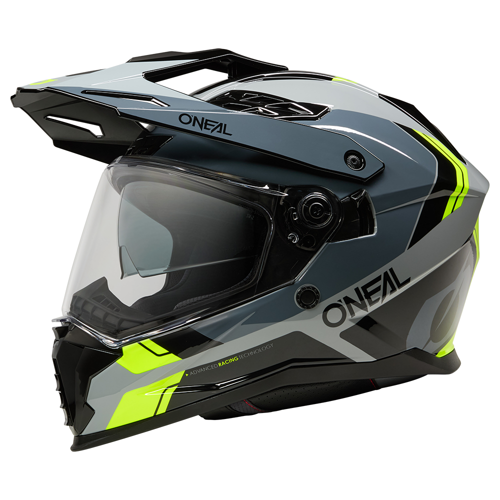 Ендуро каска O'NEAL D-SRS NOMAD BLAC/GRAY/NEON YELLOW V.26
