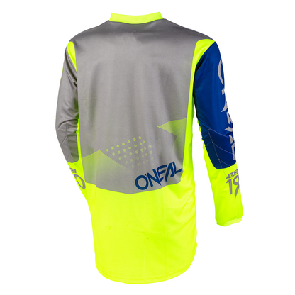 Мотокрос блуза O'NEAL ELEMENT FACTOR GRAY/BLUE/NEON YELLOW