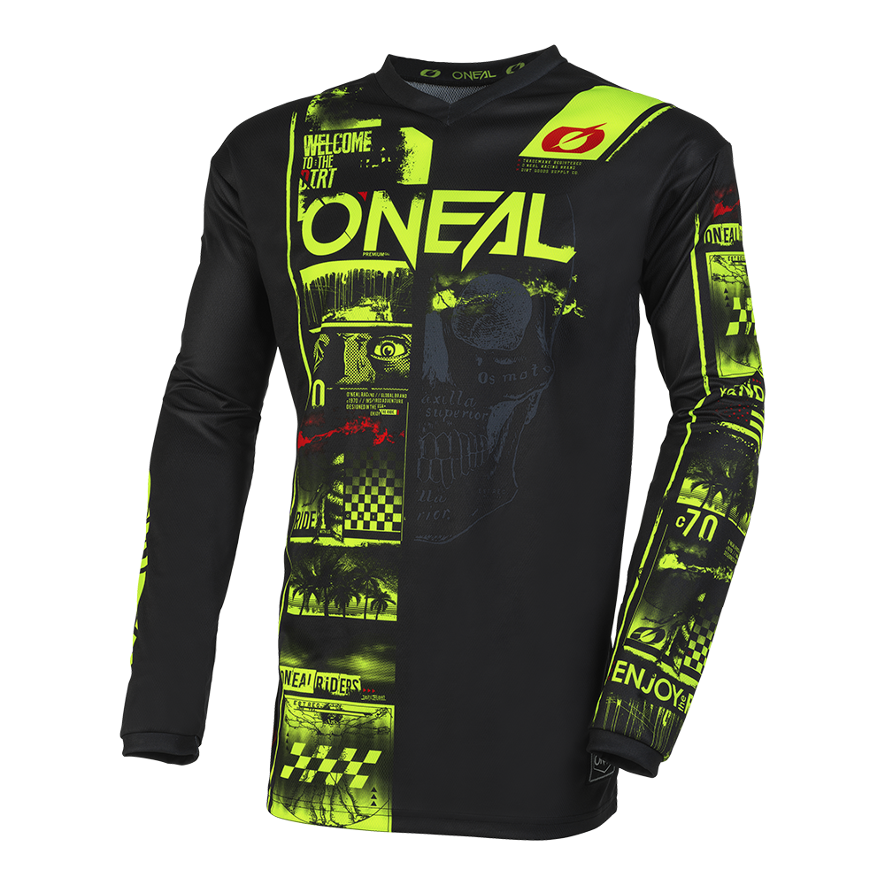Мотокрос блуза O'NEAL ELEMENT ATTACK V.23 BLACK/NEON YELLOW