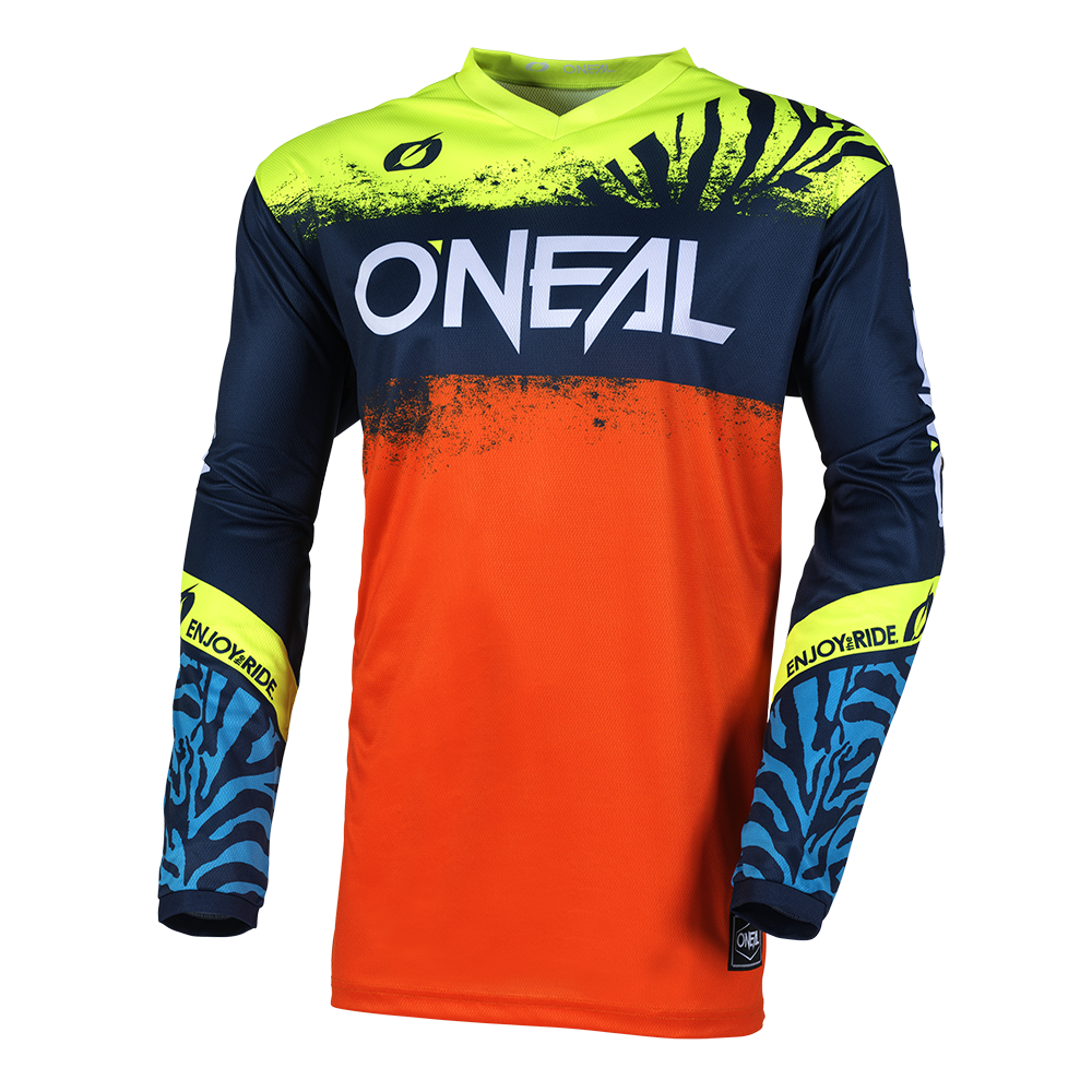 Детска мотокрос блуза O'NEAL ELEMENT SHOCKER BLUE/ORANGE V.25