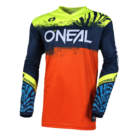 Детска мотокрос блуза O'NEAL ELEMENT SHOCKER BLUE/ORANGE V.25