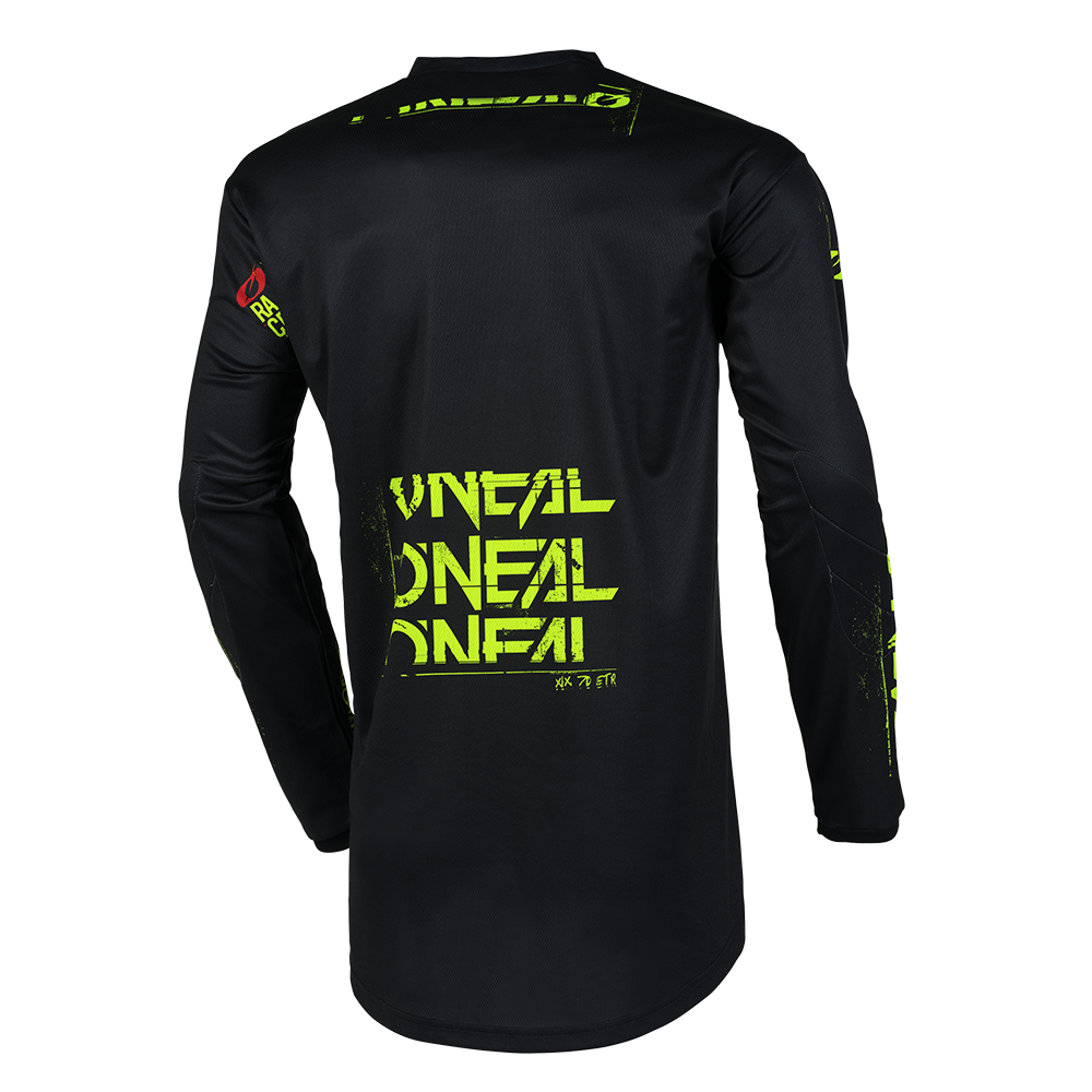 Мотокрос блуза O'NEAL ELEMENT STATIC BLACK/NEON YELLOW V.25
