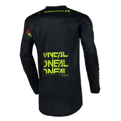 Мотокрос блуза O'NEAL ELEMENT STATIC BLACK/NEON YELLOW V.25