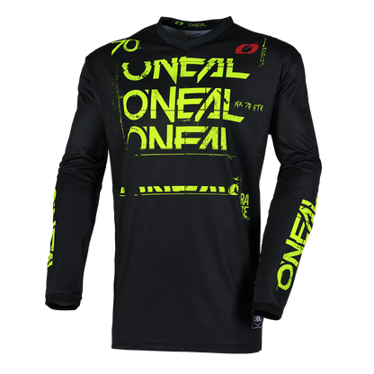 Мотокрос блуза O'NEAL ELEMENT STATIC BLACK/NEON YELLOW V.25