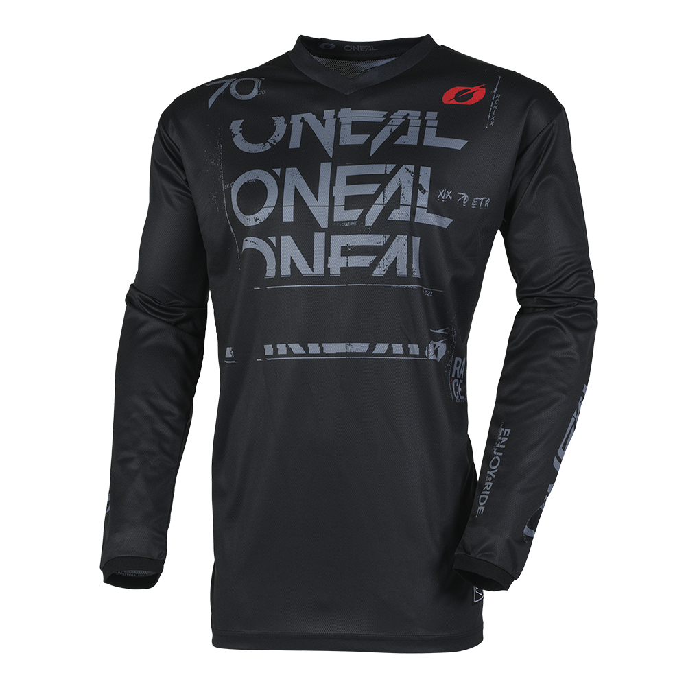 Мотокрос блуза O'NEAL ELEMENT STATIC BLACK/GRAY V.25