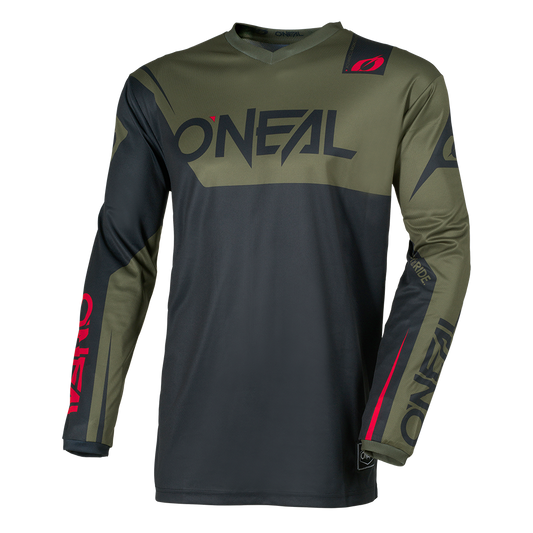 Мотокрос блуза O`NEAL ELEMENT RACEWEAR BLACK/OLIVE V.26