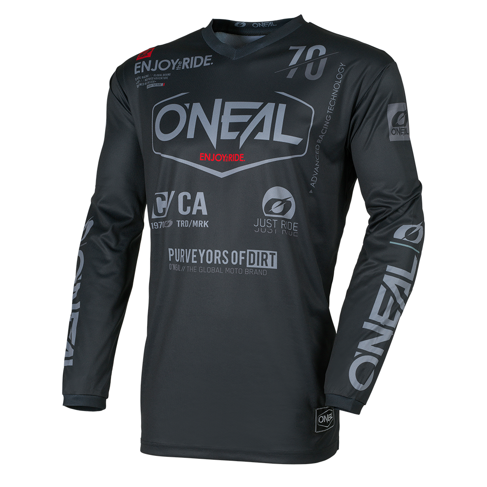 Мотокрос блуза O`NEAL ELEMENT BRAND BLACK/GRAY V.26