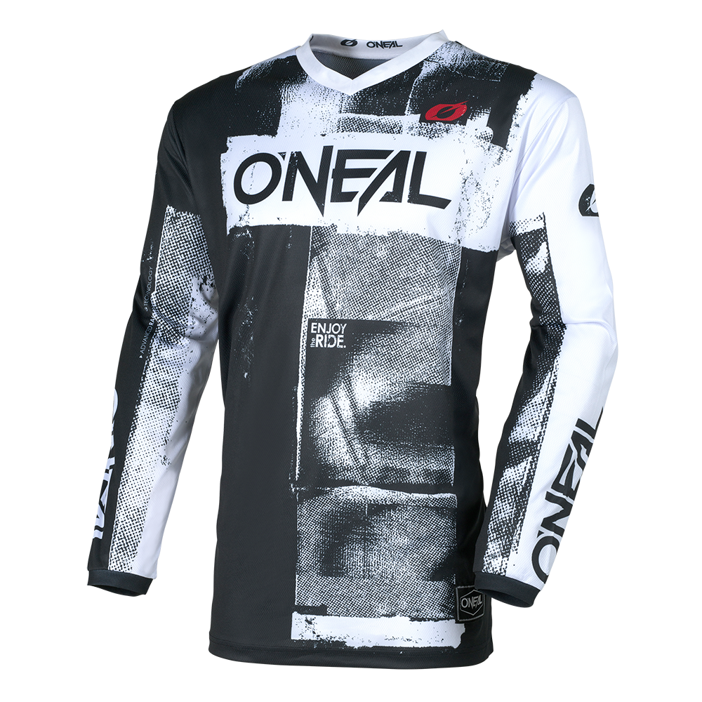 Мотокрос блуза O`NEAL ELEMENT ROLLER BLACK/WHITE V.26