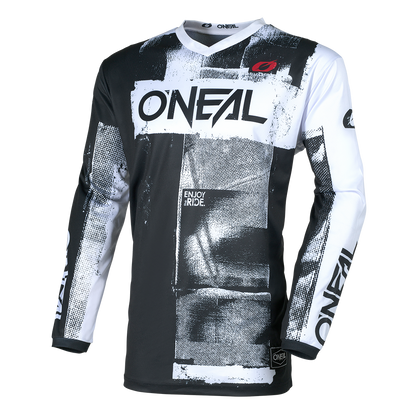 Мотокрос блуза O`NEAL ELEMENT ROLLER BLACK/WHITE V.26