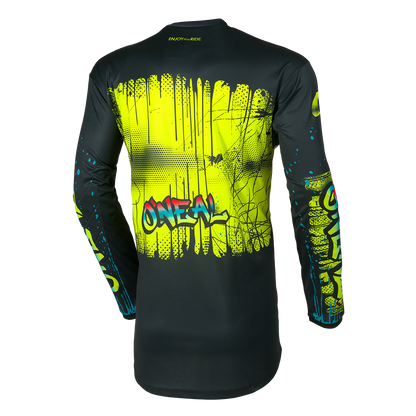 Детска мотокрос блуза O'NEAL ELEMENT RANCID BLACK/NEON YELLOW V.26