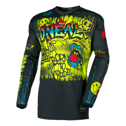 Детска мотокрос блуза O'NEAL ELEMENT RANCID BLACK/NEON YELLOW V.26
