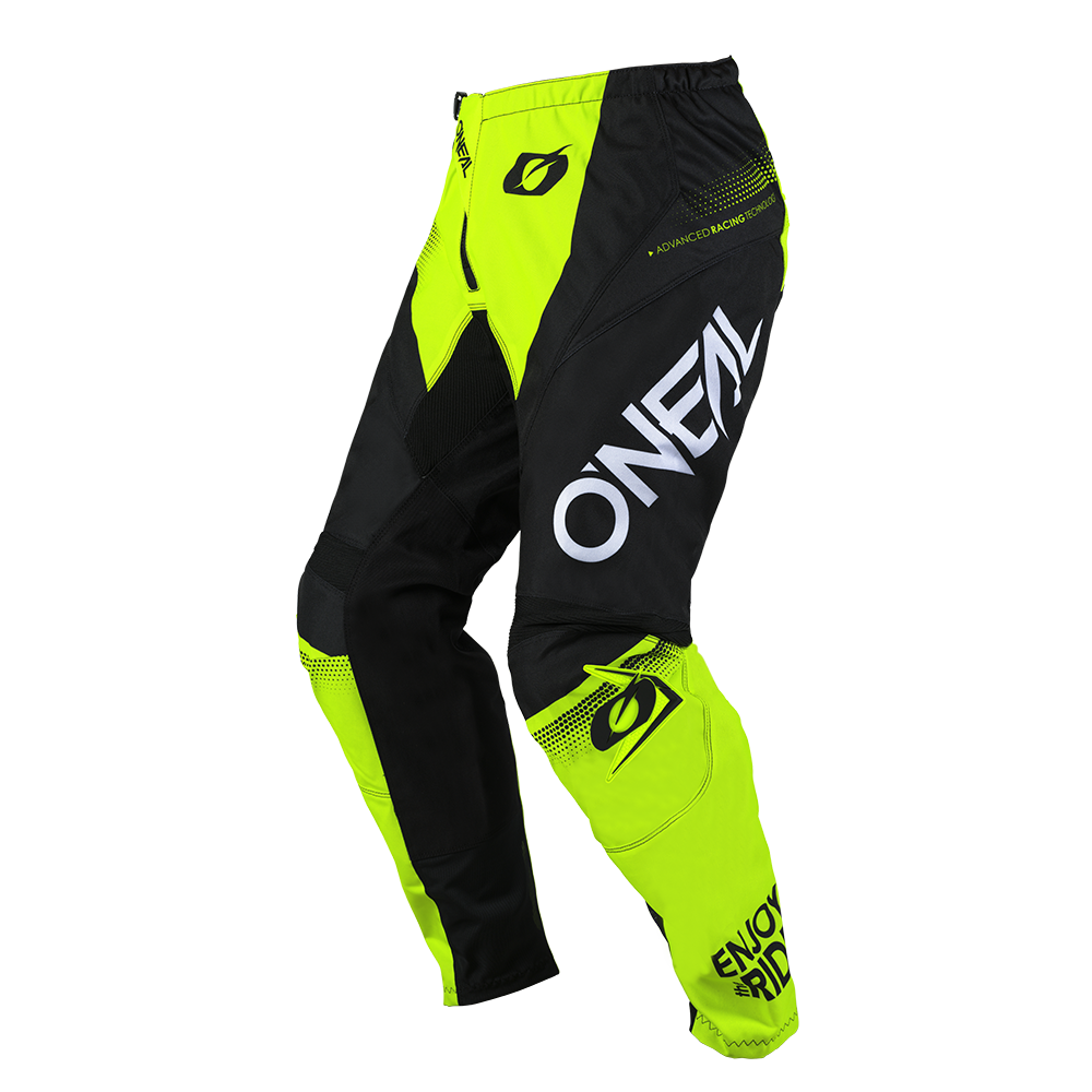 Мотокрос брич O'NEAL ELEMENT RACEWEAR BLACK/NEON YELLOW V.25