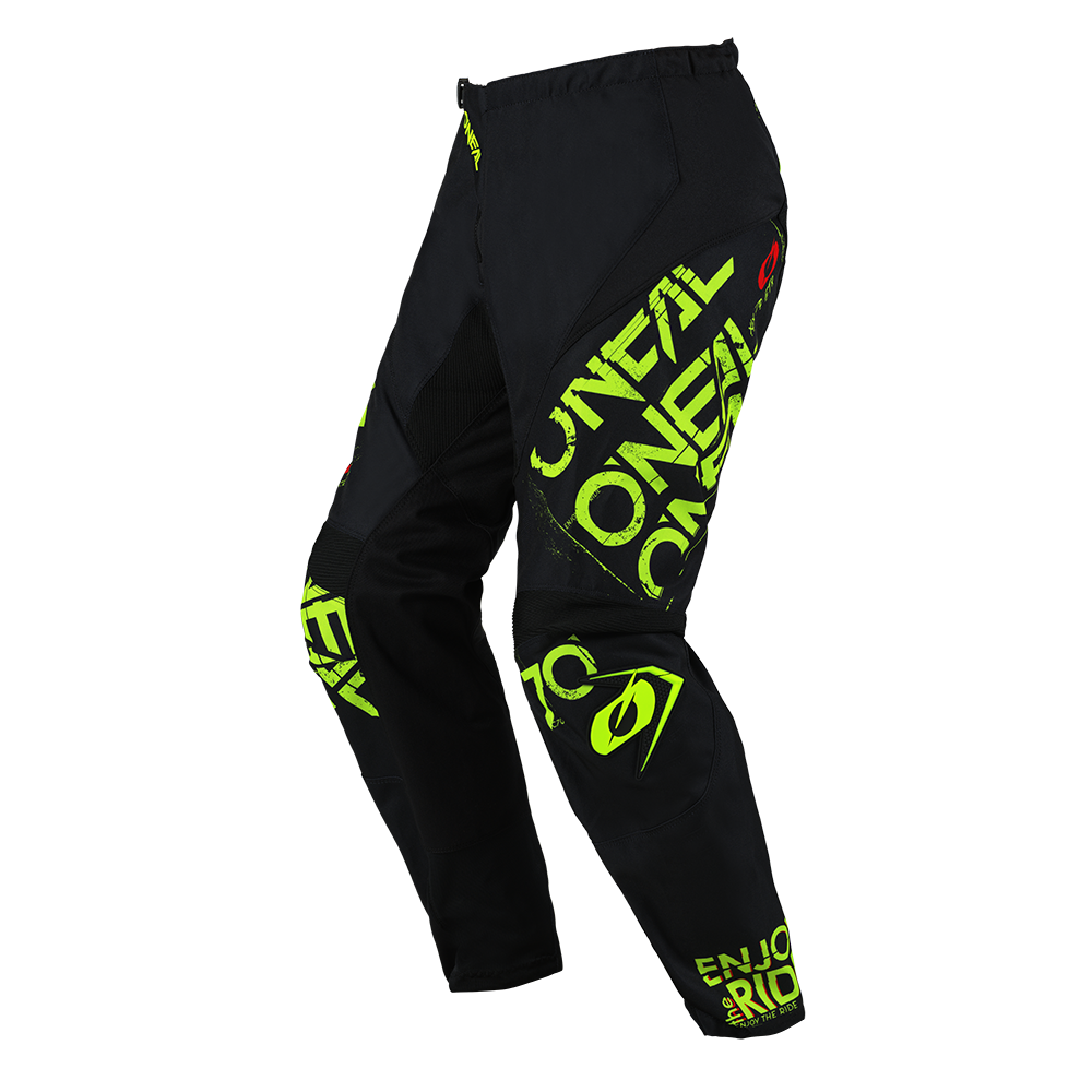 Мотокрос брич O'NEAL ELEMENT STATIC BLACK/NEON YELLOW V.25
