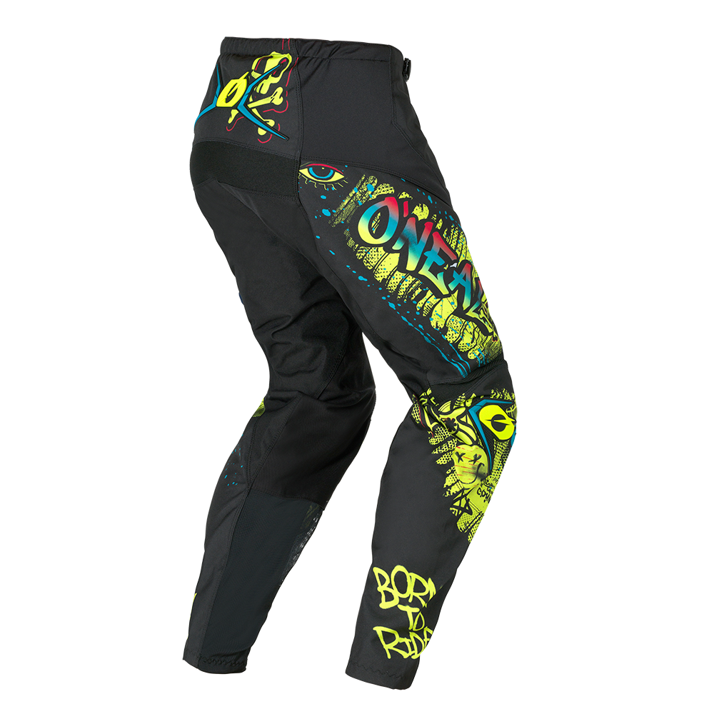 Детски мотокрос брич O'NEAL ELEMENT RANCID BLACK/NEON YELLOW V.26