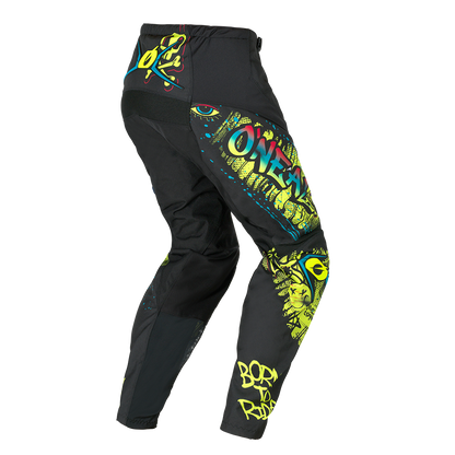 Детски мотокрос брич O'NEAL ELEMENT RANCID BLACK/NEON YELLOW V.26