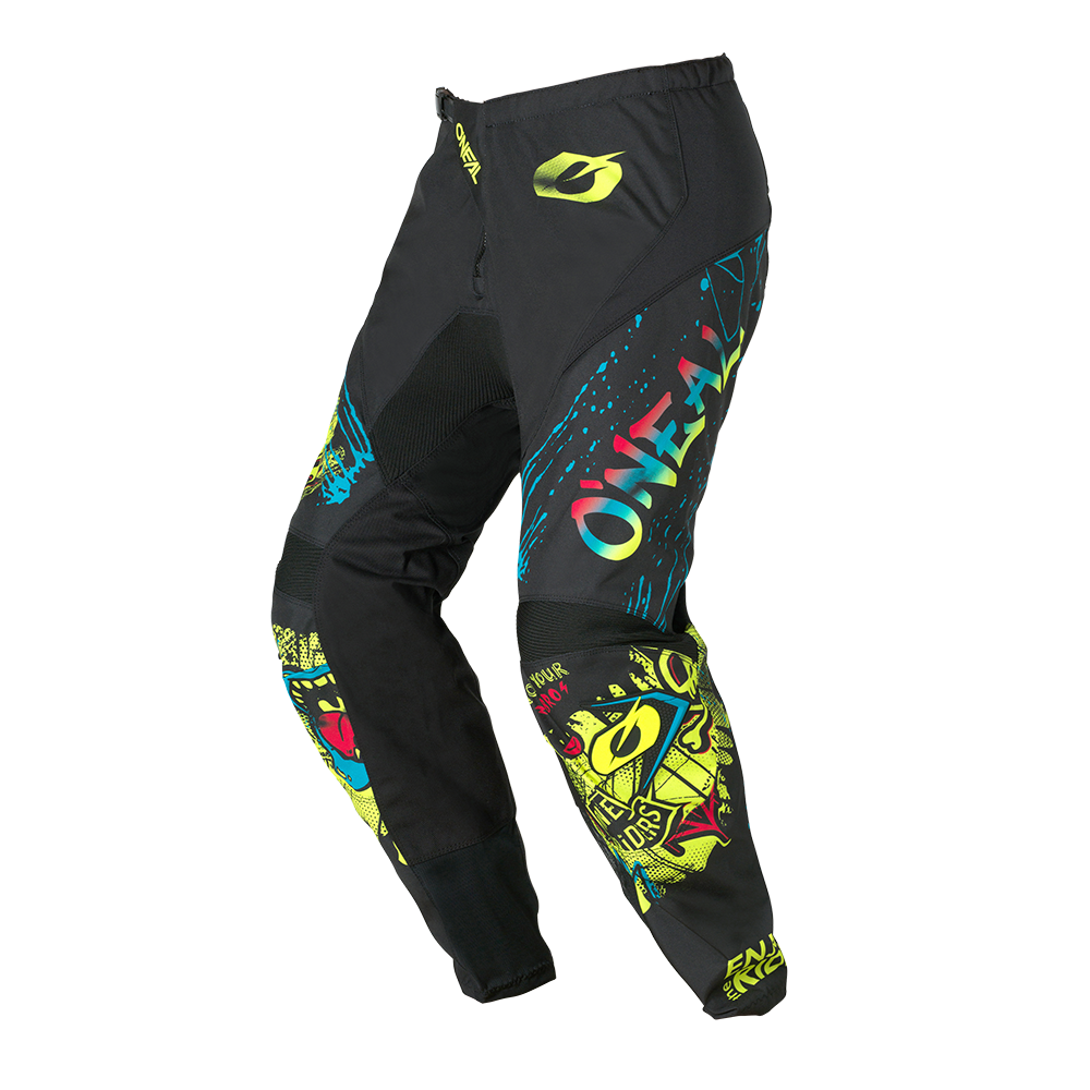 Детски мотокрос брич O'NEAL ELEMENT RANCID BLACK/NEON YELLOW V.26