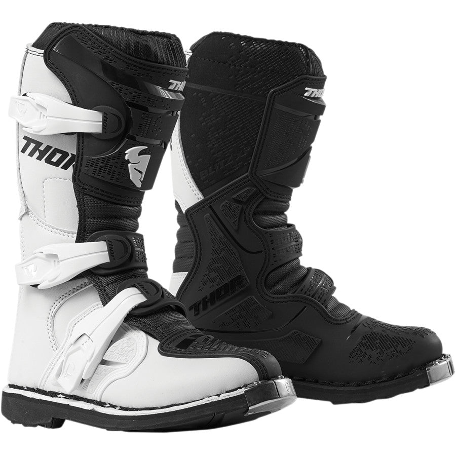 Детски мотокрос ботуши THOR YOUTH BLITZ XP WHITE/BLACK