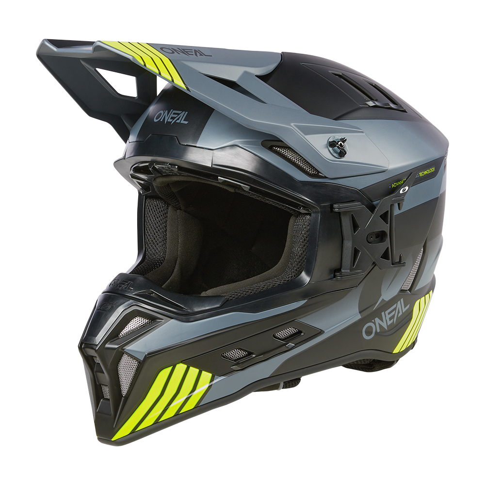 Ендуро каска O'NEAL EX-SRS HITCH BLACK/GRAY/NEON YELLOW V.24