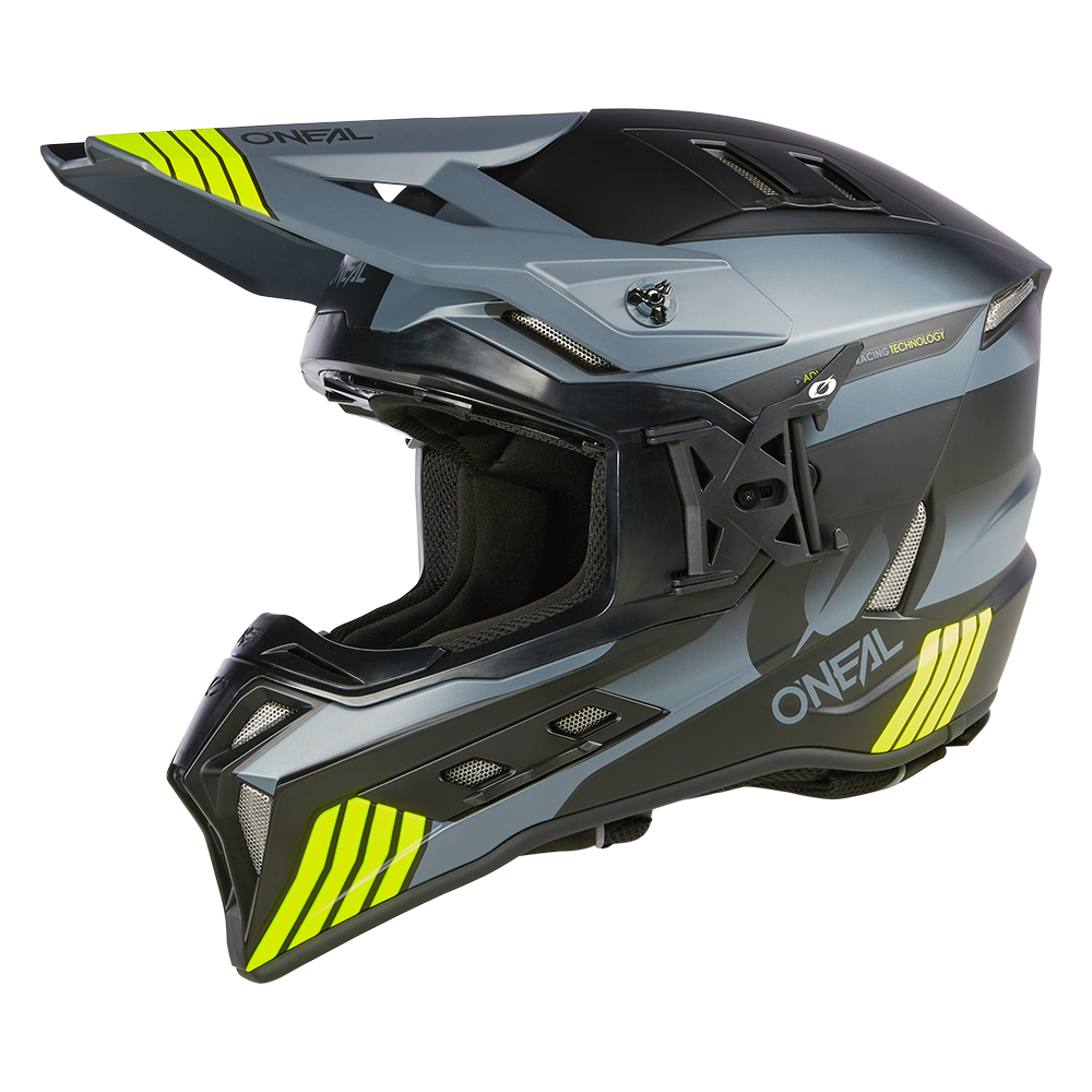 Ендуро каска O'NEAL EX-SRS HITCH BLACK/GRAY/NEON YELLOW V.24