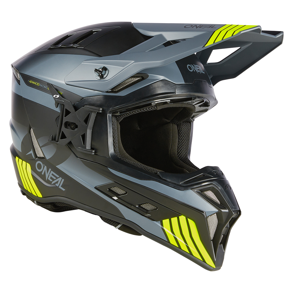 Ендуро каска O'NEAL EX-SRS HITCH BLACK/GRAY/NEON YELLOW V.24