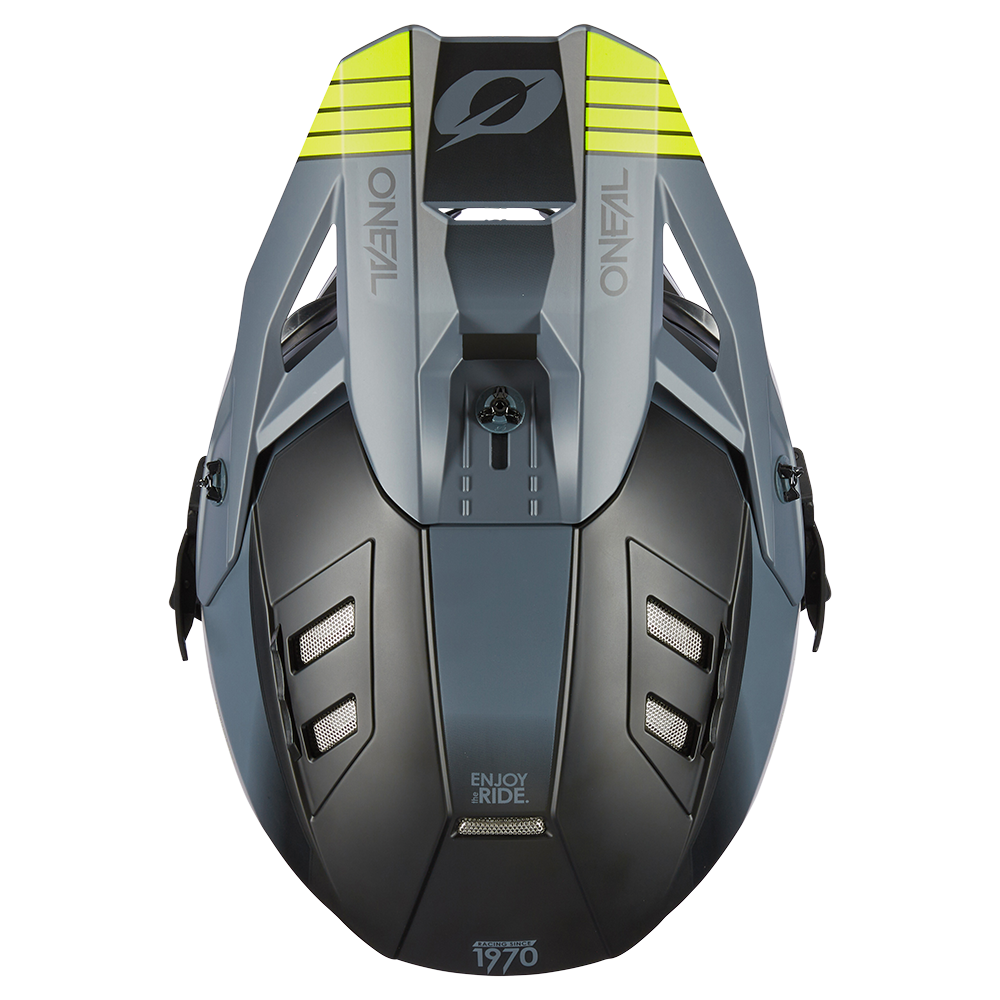 Ендуро каска O'NEAL EX-SRS HITCH BLACK/GRAY/NEON YELLOW V.24