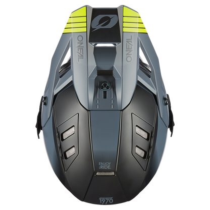 Ендуро каска O'NEAL EX-SRS HITCH BLACK/GRAY/NEON YELLOW V.24