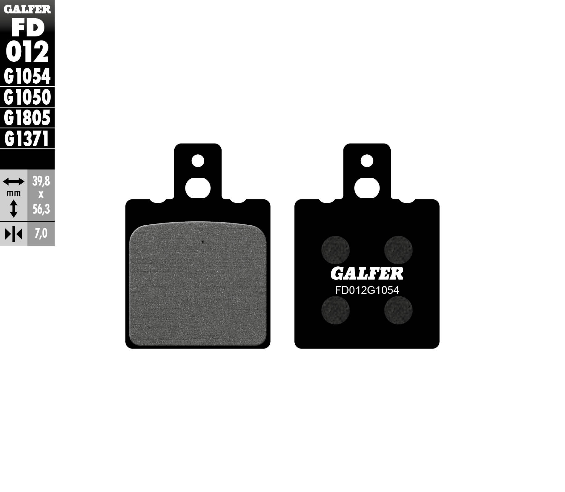 Предни/Задни мото накладки Galfer SEMI METAL FD012G1054