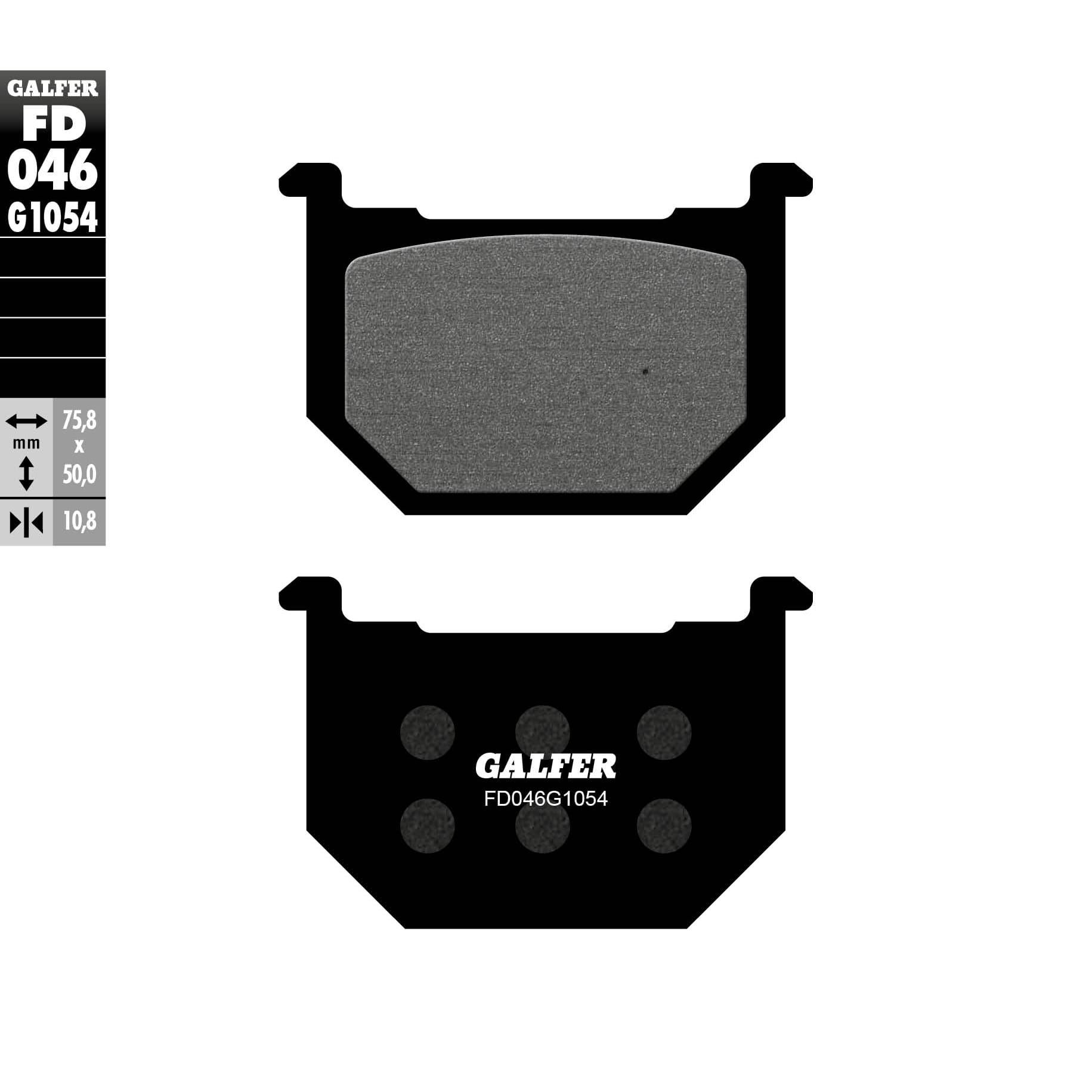 Предни мото накладки Galfer SEMI METAL FD046G1054