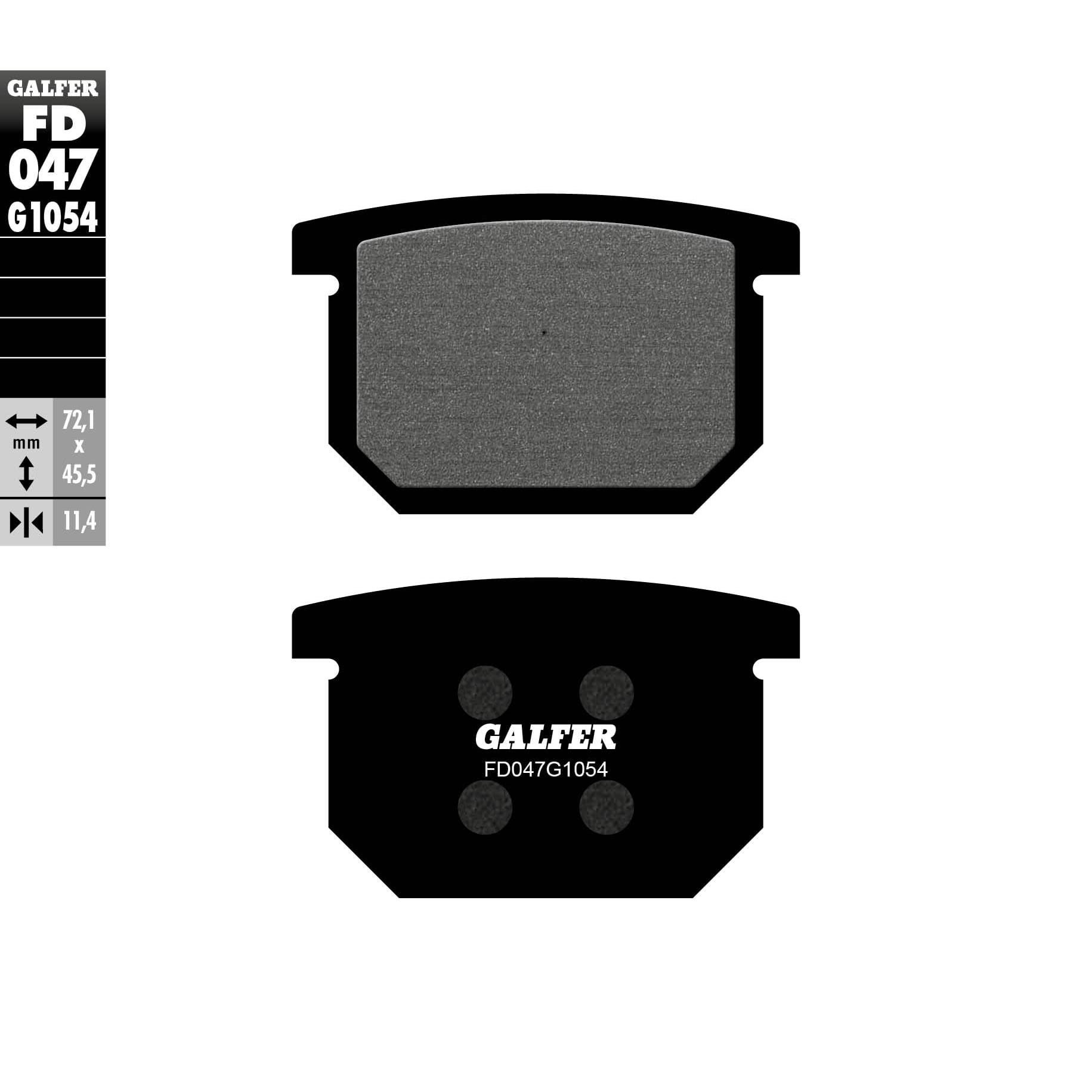 Предни мото накладки Galfer SEMI METAL FD047G1054