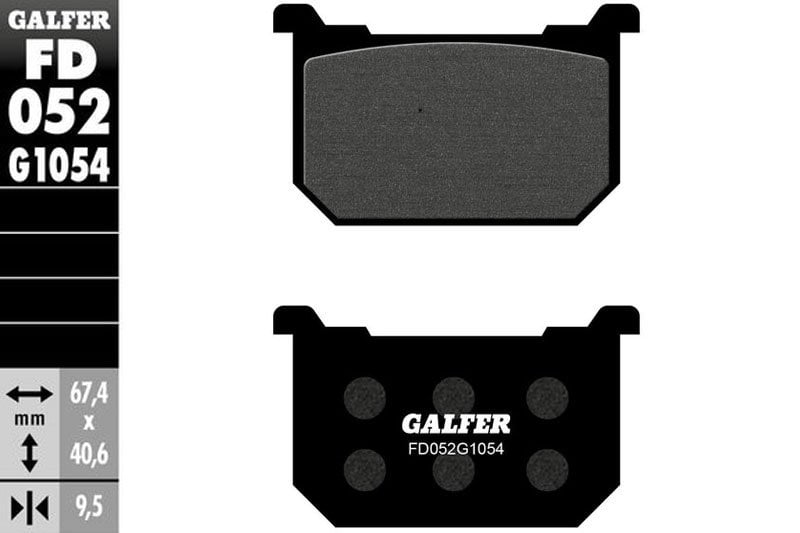 Предни/Задни мото накладки Galfer SEMI METAL FD052G1054