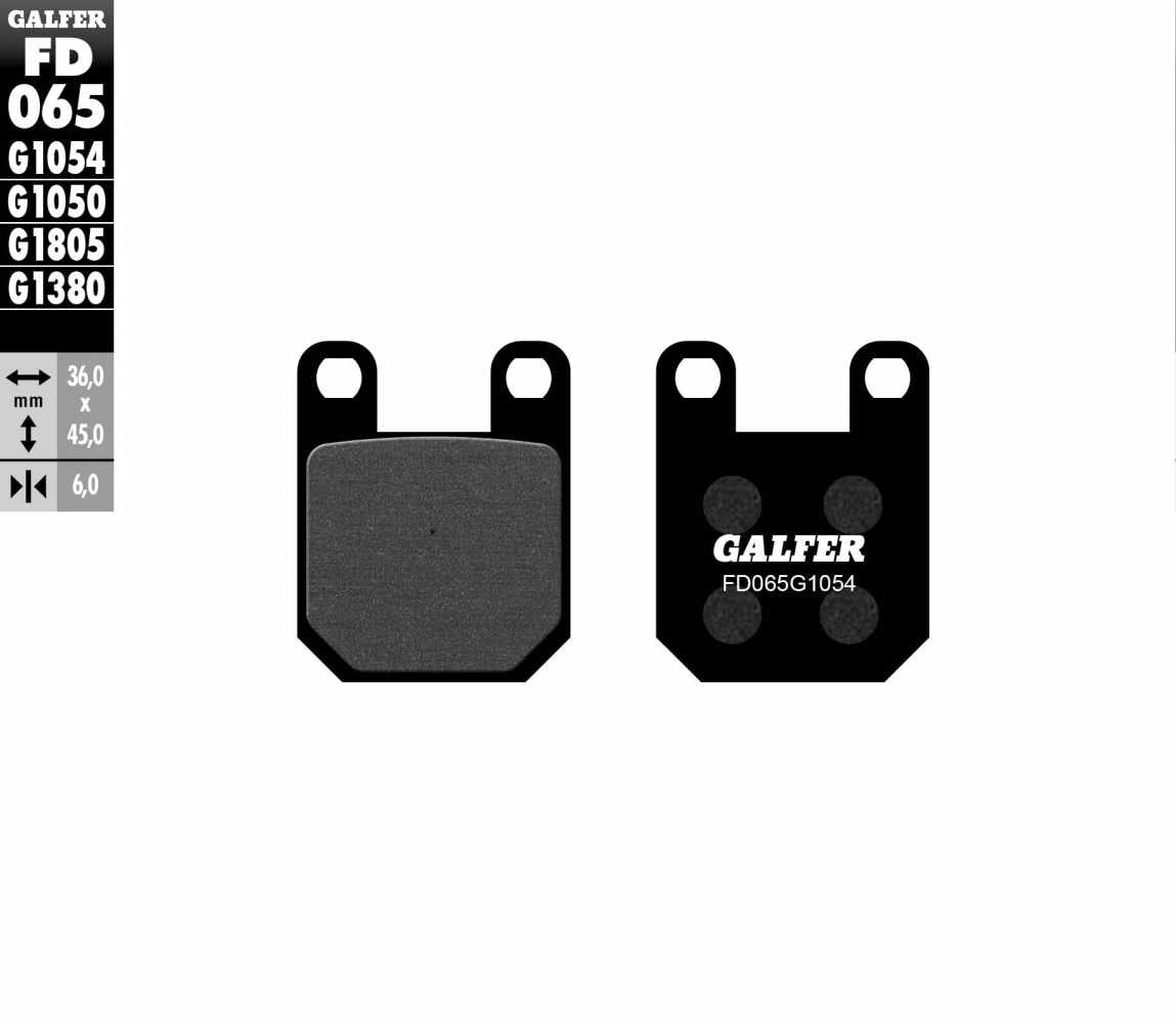 Предни/задни мото накладки Galfer SEMI METAL FD065G1054