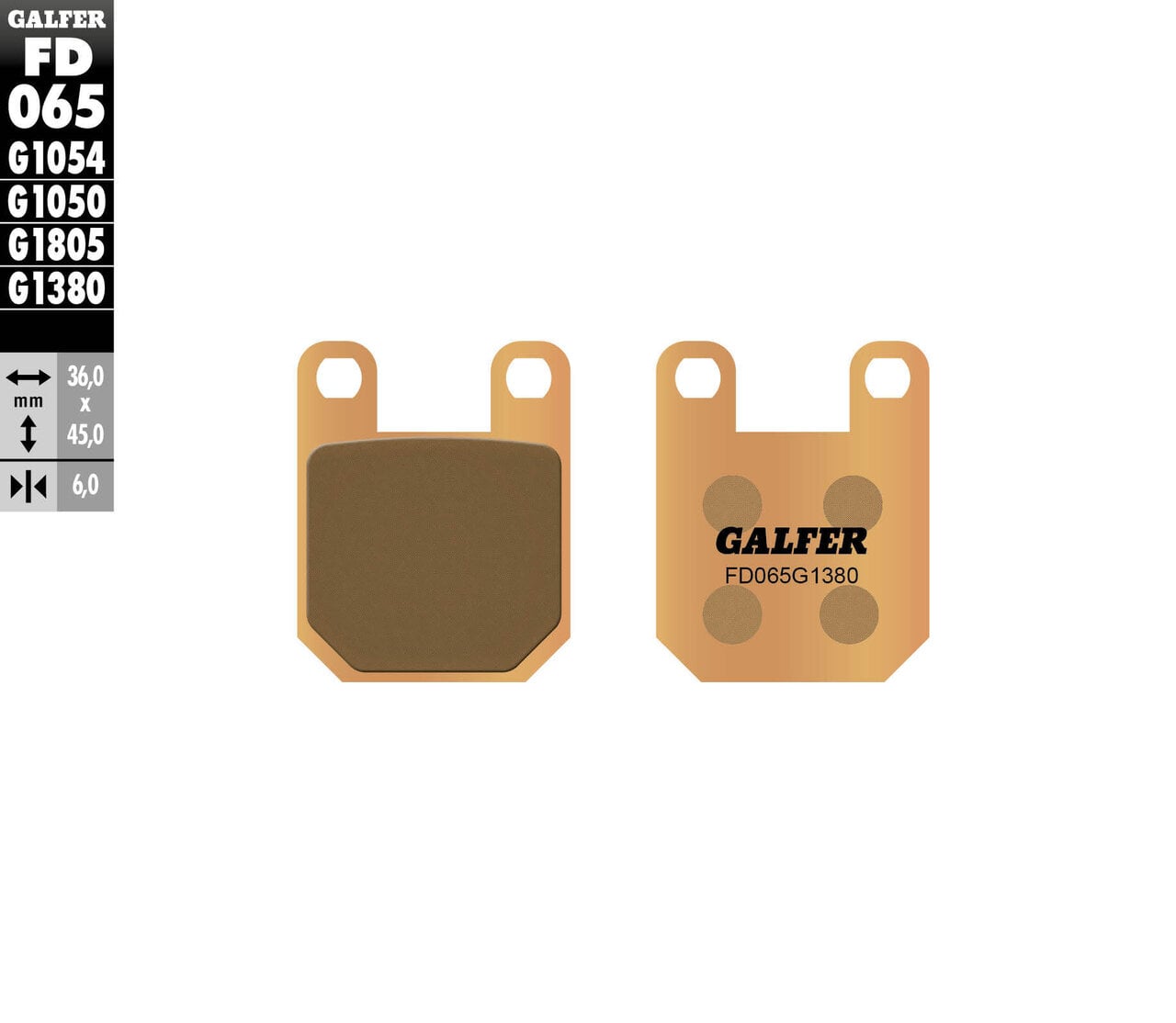 Предни/Задни мото накладки Galfer SINTERED SCOOTER FD065G1380