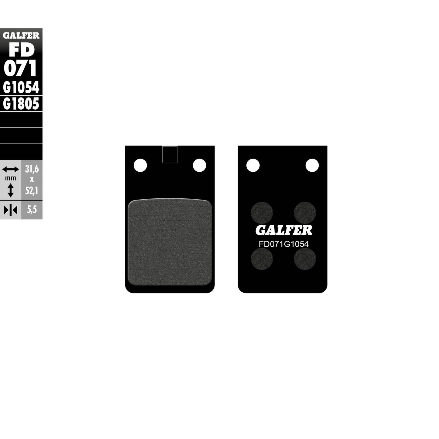 Предни/Задни мото накладки Galfer SEMI METAL FD071G1054