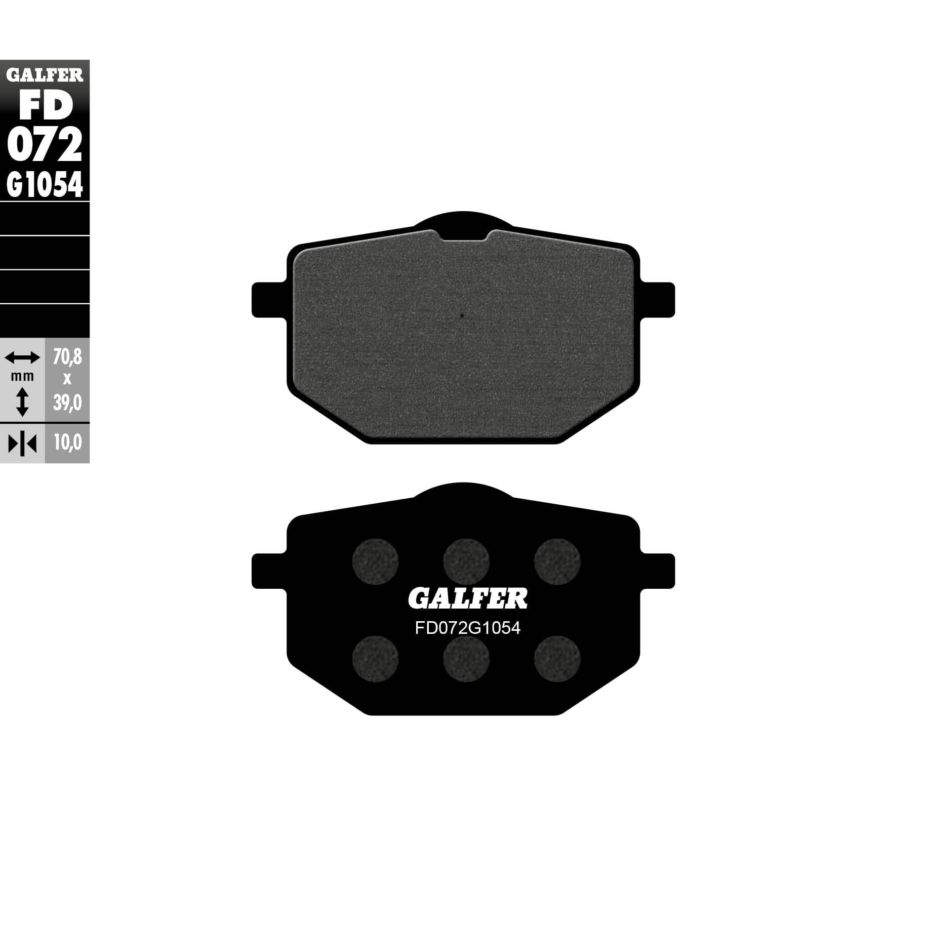 Предни/Задни мото накладки Galfer SEMI METAL FD072G1054