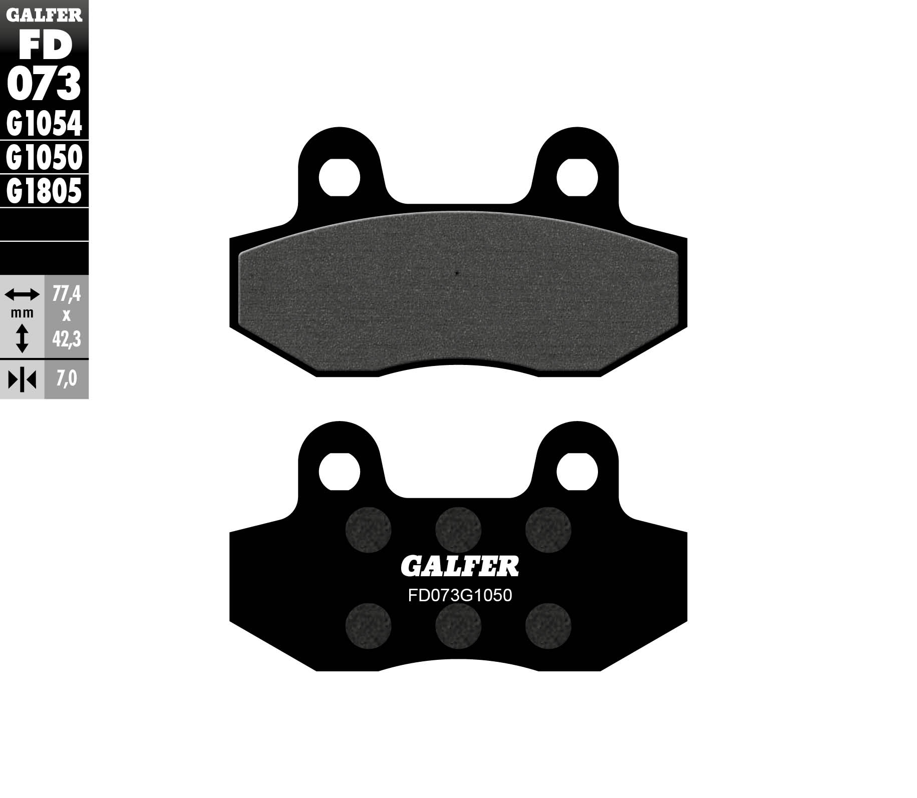 Предни/задни мото накладки Galfer SCOOTER FD073G1050