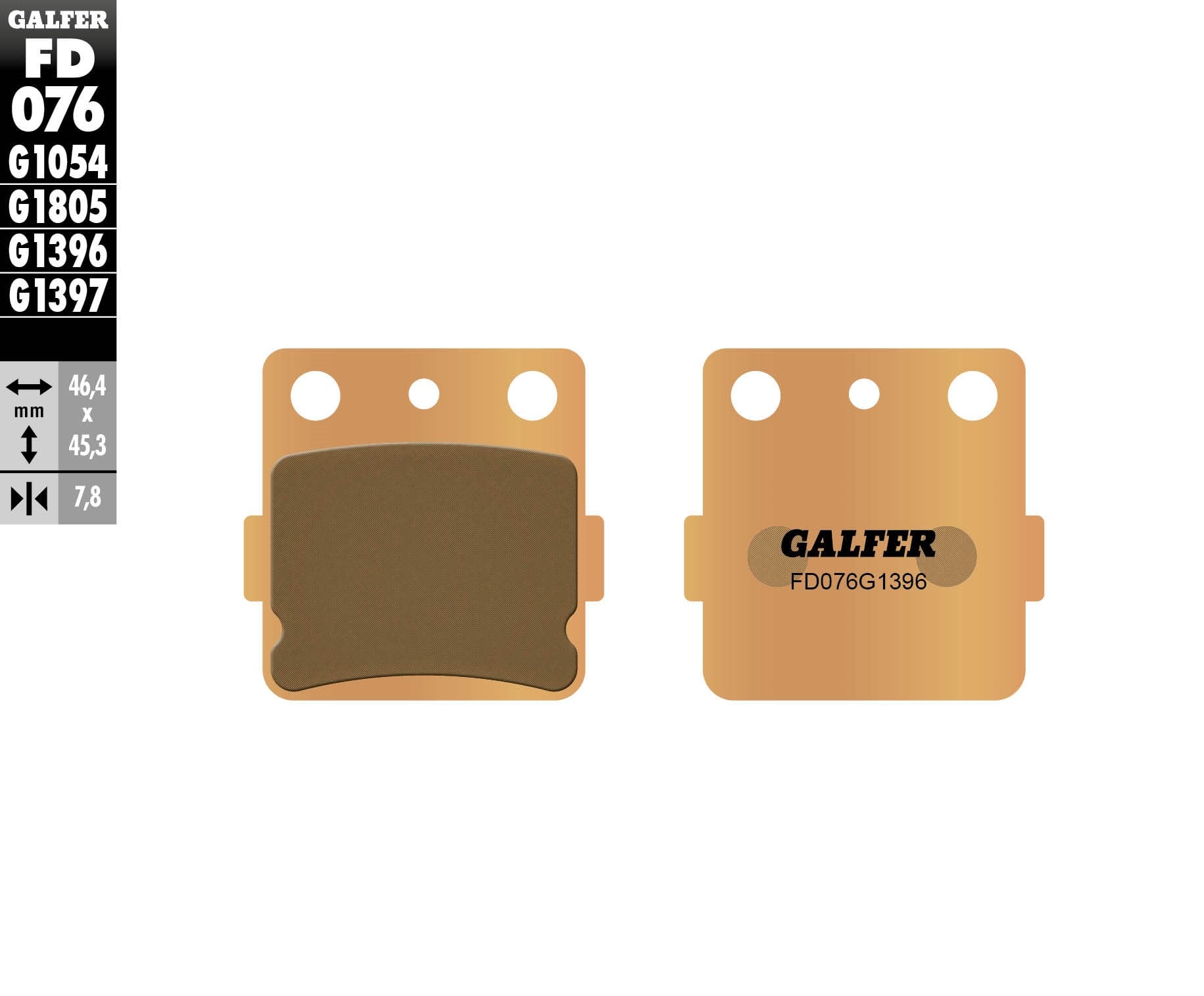 Предни/Задни мото накладки Galfer SINTERED FD076G1396