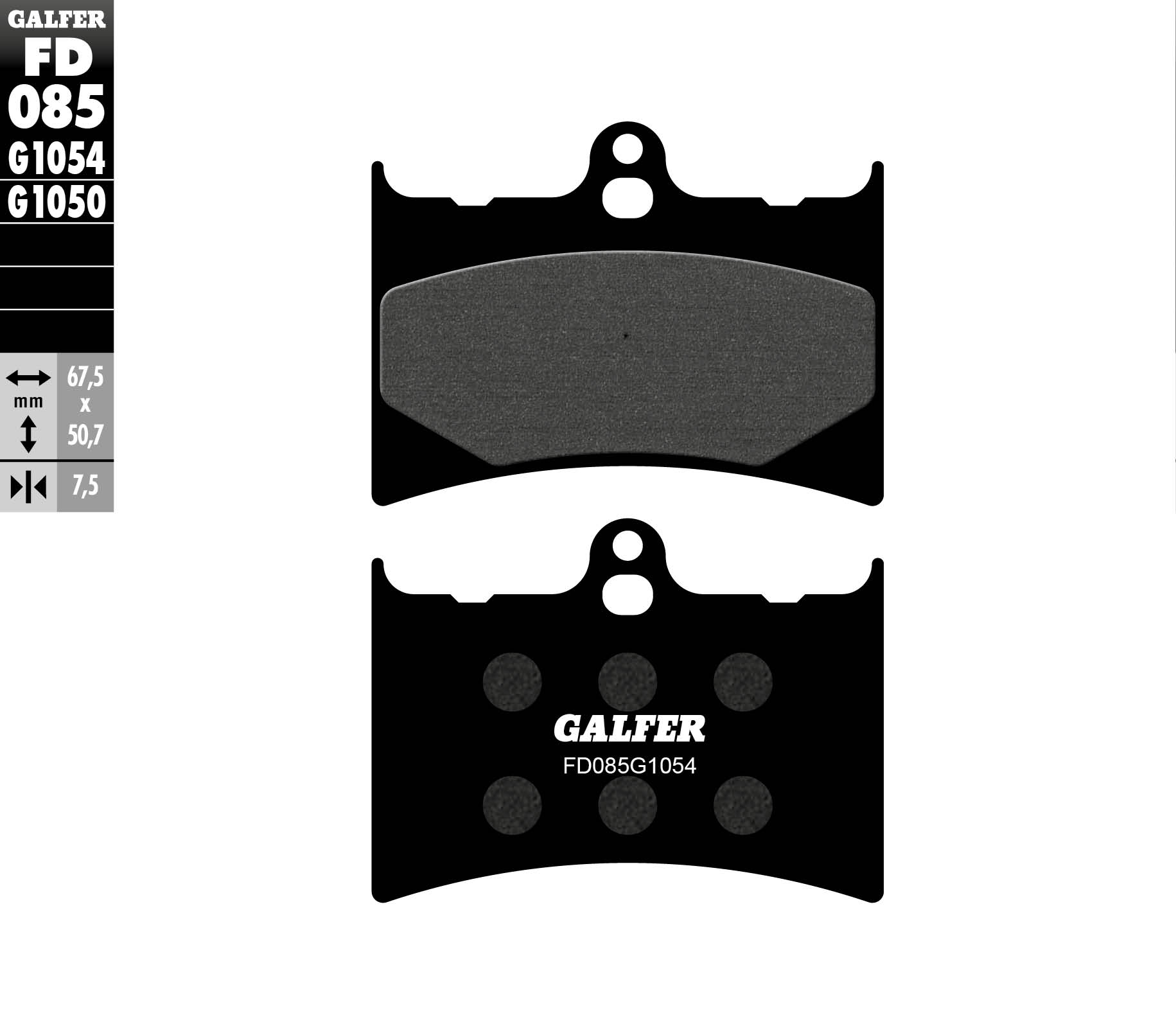 Предни/Задни мото накладки Galfer SEMI METAL FD085G1054