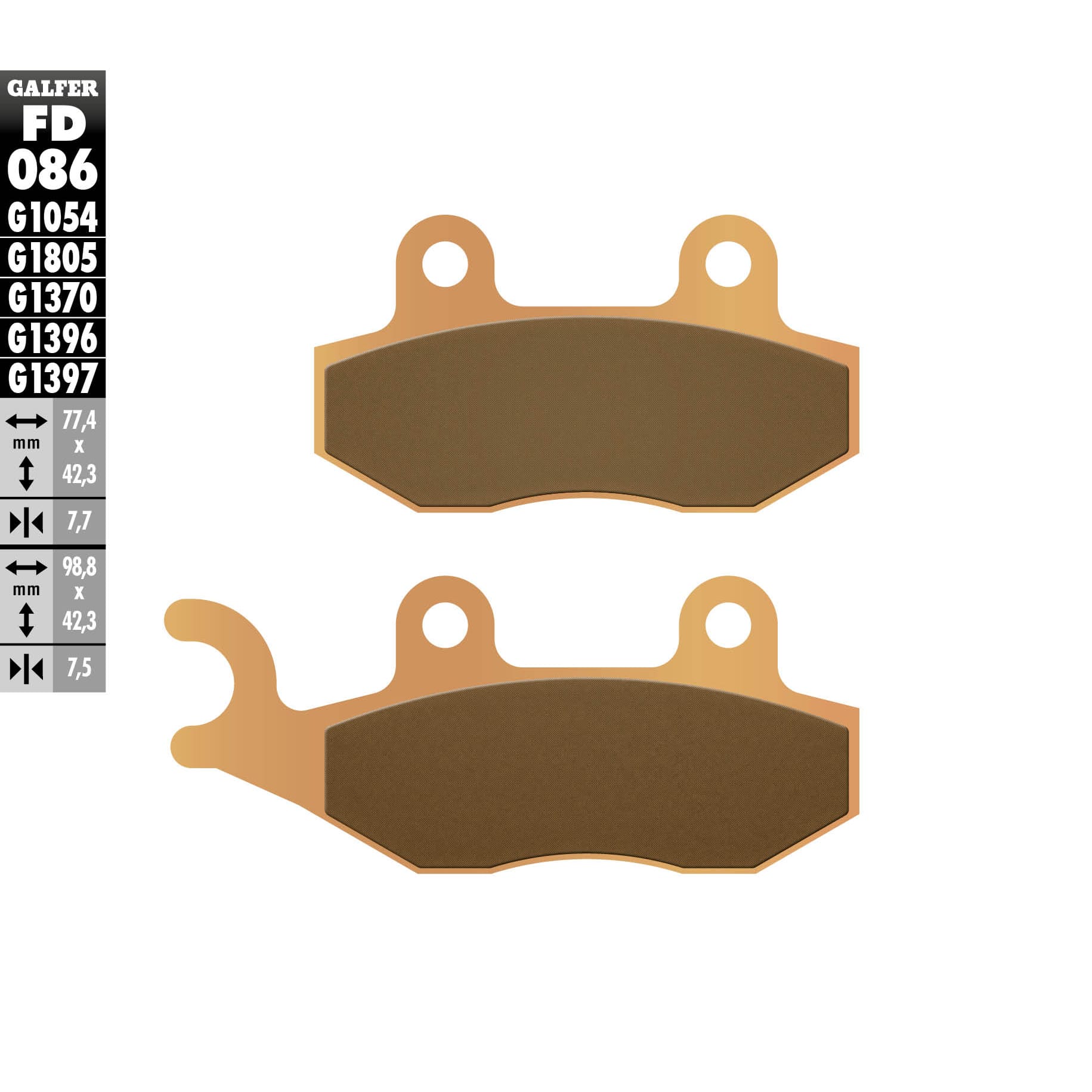 Предни/Задни мото накладки Galfer SINTERED FD086G1396