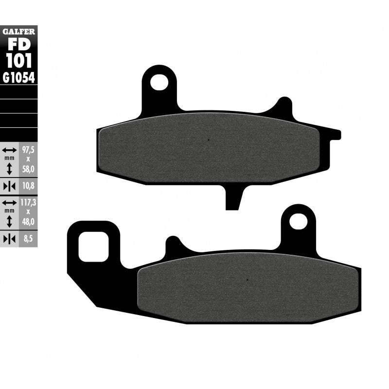 Предни мото накладки Galfer SEMI METAL FD101G1054