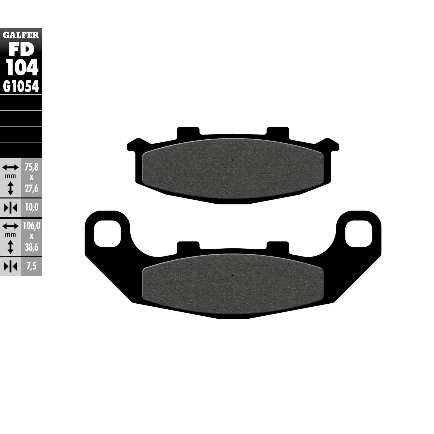 Предни/Задни мото накладки Galfer SEMI METAL FD104G1054