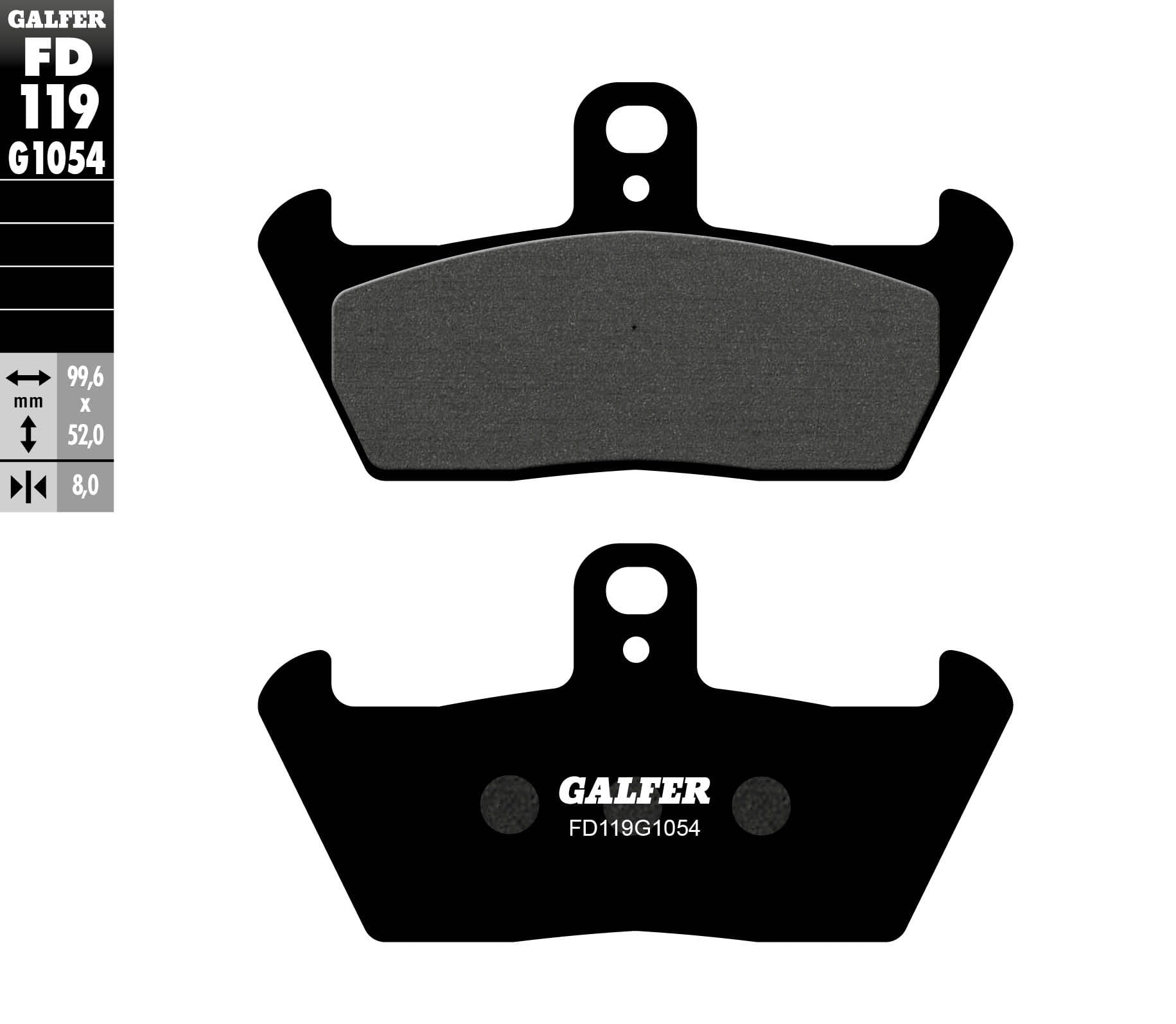 Предни мото накладки Galfer SEMI METAL FD119G1054