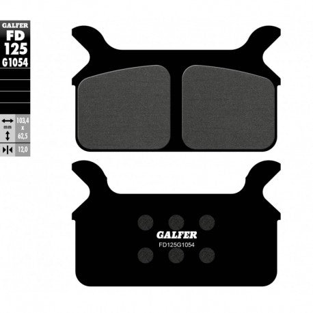 Задни мото накладки Galfer SEMI METAL FD125G1054